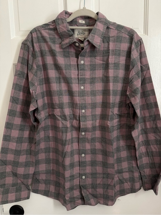 Bixby Other - Bixby Long-Sleeve Pink & Gray Plaid Button-Down Shirt